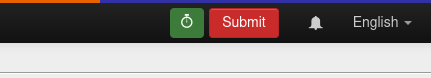 Screenshot of TextAid's toolbar with the exam timer collapsed to just an icon depicting a stopwatch.